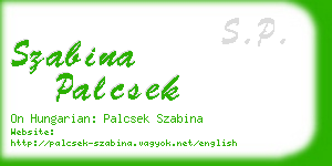 szabina palcsek business card